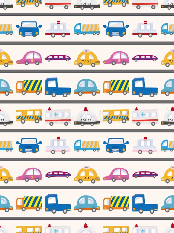 Seamless car pattern stock illustration
