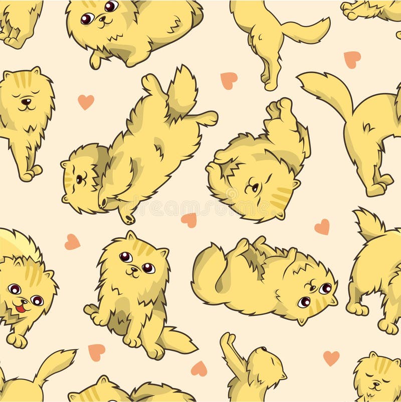 Seamless cat pattern