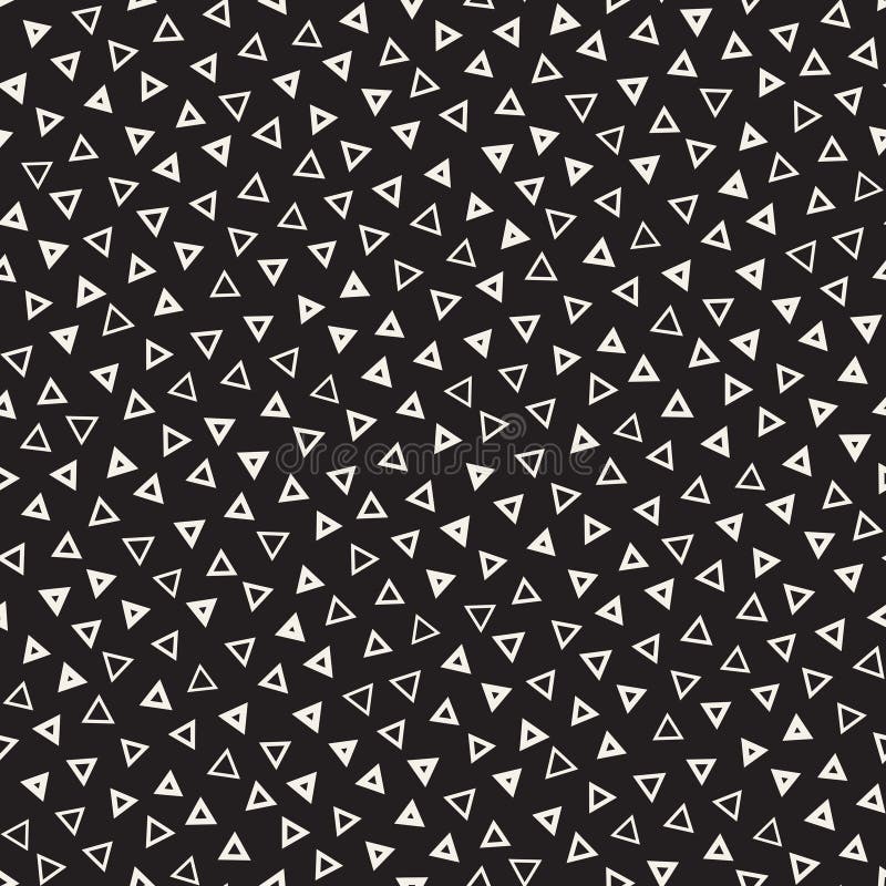 Seamless chaotic patterns. Randomly scattered geometric shapes. Abstract retro background design stock illustration
