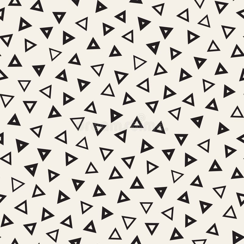 Seamless chaotic patterns. Randomly scattered geometric shapes. Abstract retro background design stock illustration