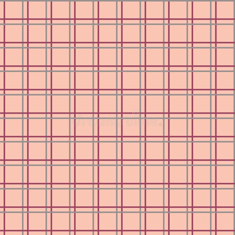 Seamless checkered pattern, burgundy and gray stripes on a pink background. textile, wallpaper, cover