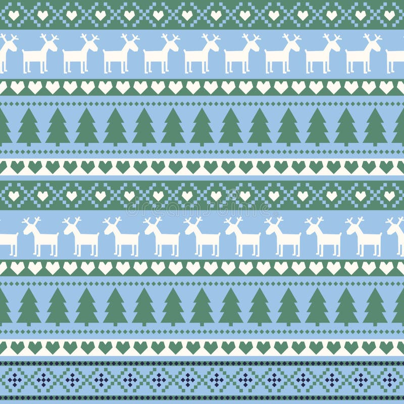 Seamless Christmas pattern, card - Scandinavian sweater style. royalty free illustration Seamless Christmas pattern, card - Scandinavian sweater style. royalty free illustration