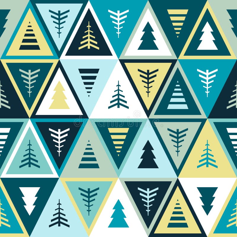 Geometric Christmas ornament with Christmas trees. vector illustration Geometric Christmas ornament with Christmas trees. vector illustration