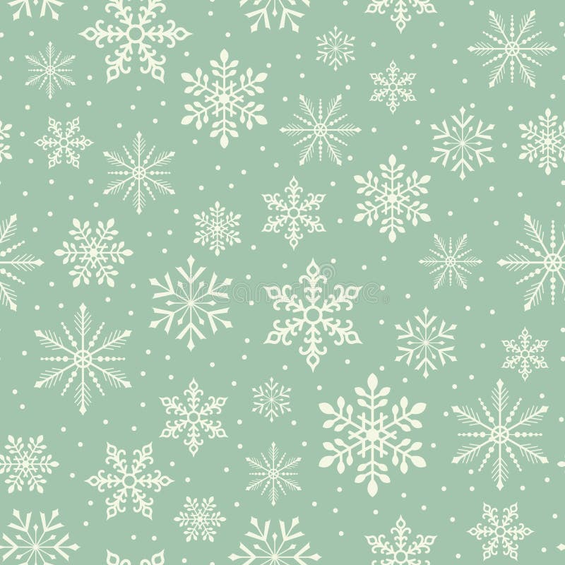 Seamless christmas snowflake background