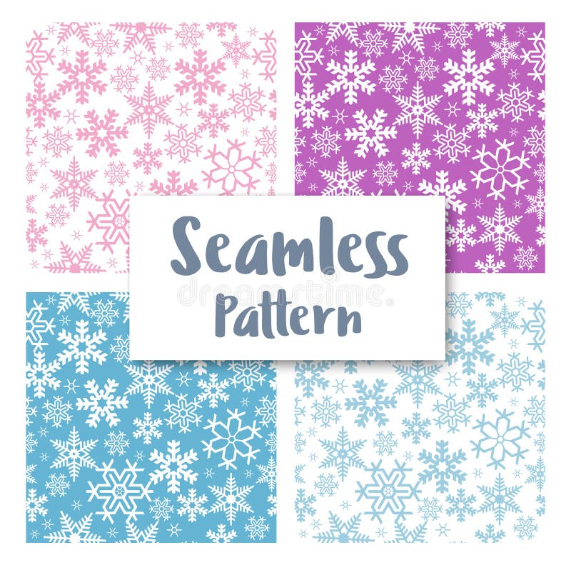 Seamless Christmas snowflakes