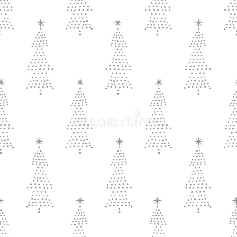 Seamless Christmas Tree Pattern Stock Vector Illustration of retro, abstract 63493980