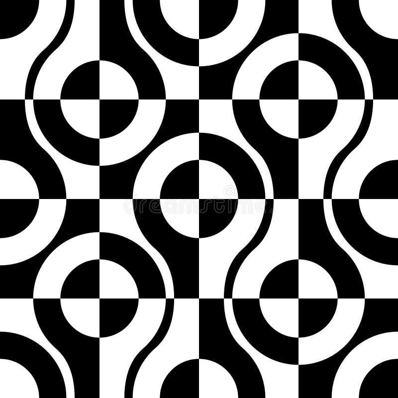 Seamless Circle and Square Pattern Stock Vector Illustration of