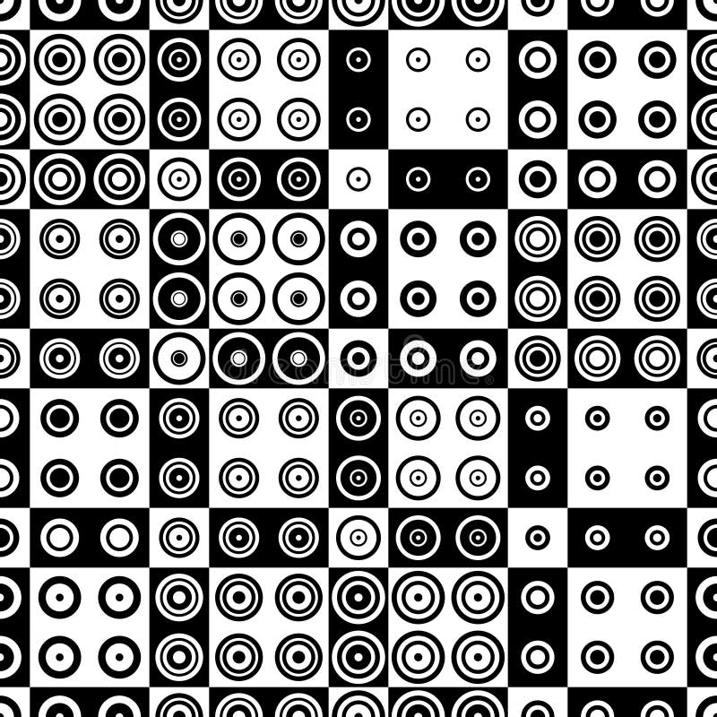 Seamless Circle and Square Pattern Stock Vector Illustration of