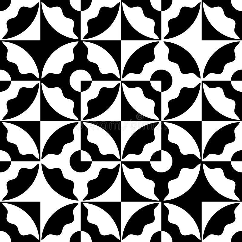 Seamless Circle and Square Pattern Stock Vector Illustration of