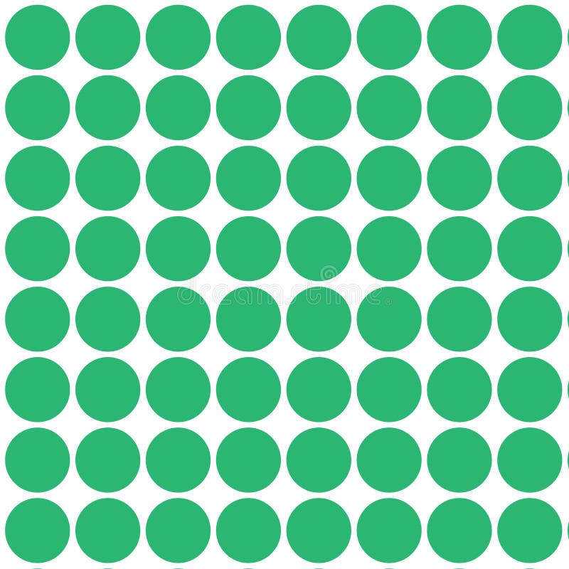 Seamless Circles in Green Color Arranged in Rows and Columns Flat Style ...