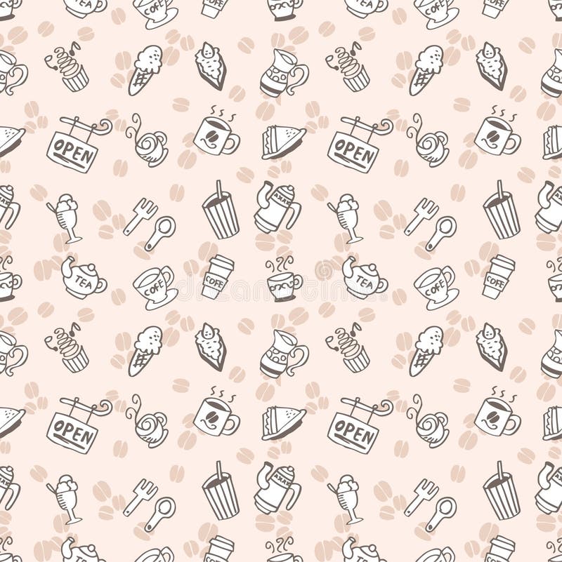 Seamless coffee pattern