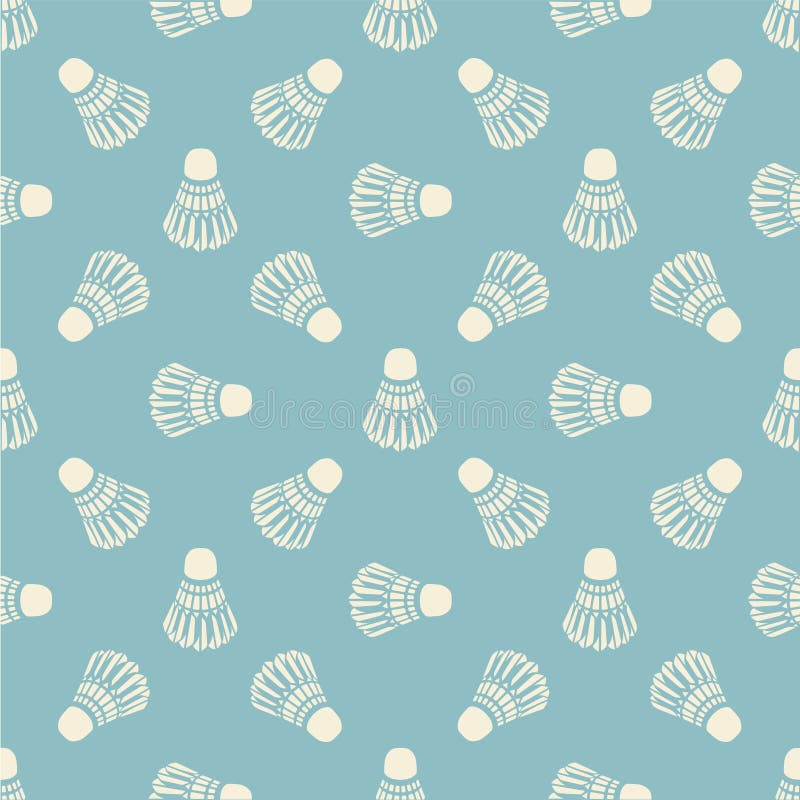 Seamless colored badminton shuttlecock pattern, birdie seamless background