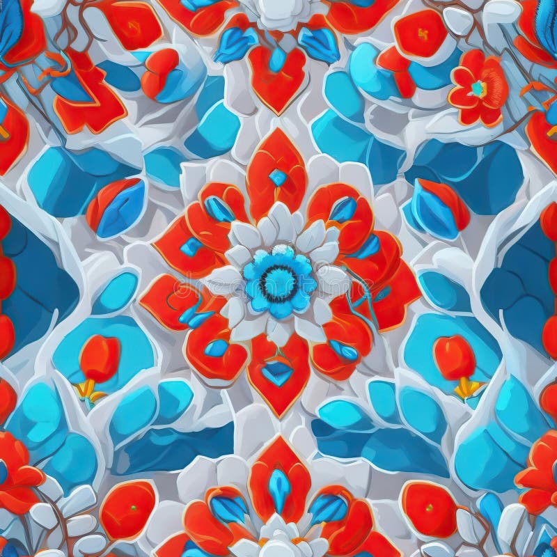 Seamless colorfu lflowers pattern, repeating pattern, generative by ai. seamless colorful flowers pattern, repeating pattern, suitable for fabric design or any objects,generative by ai