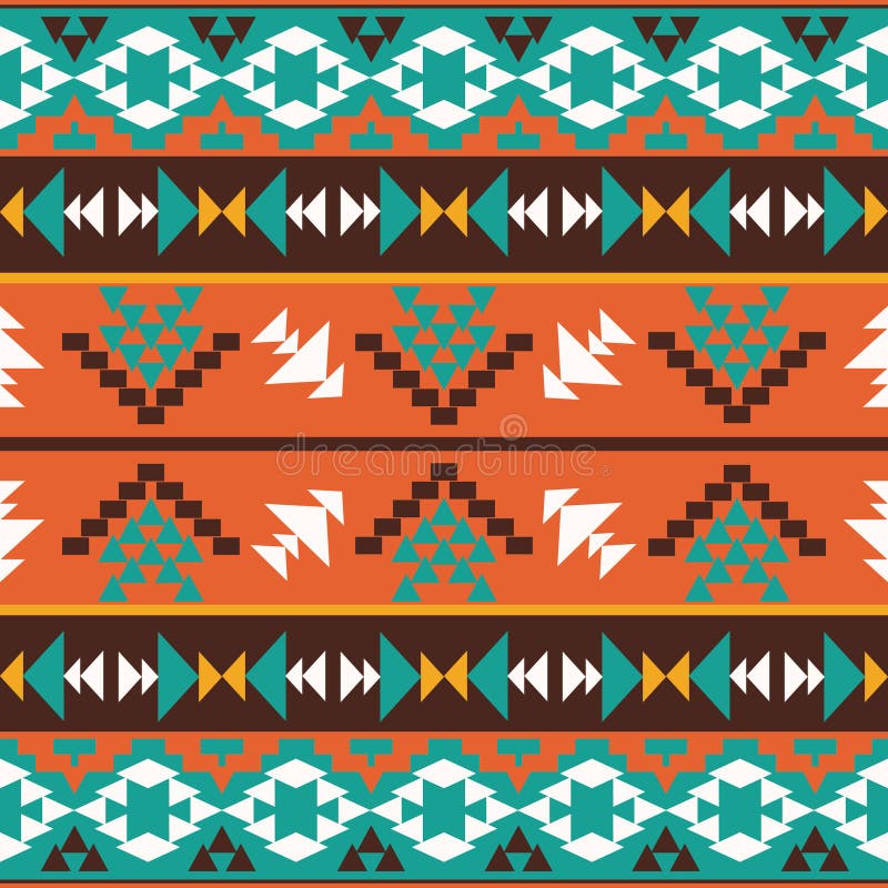 Seamless Colorful Aztec Pattern Stock Vector - Illustration of artwork ...