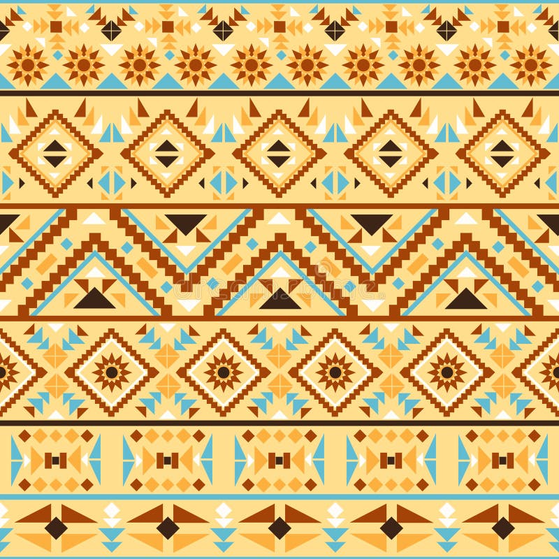 Seamless Colorful Ethnic Pattern Stock Vector - Illustration of ...