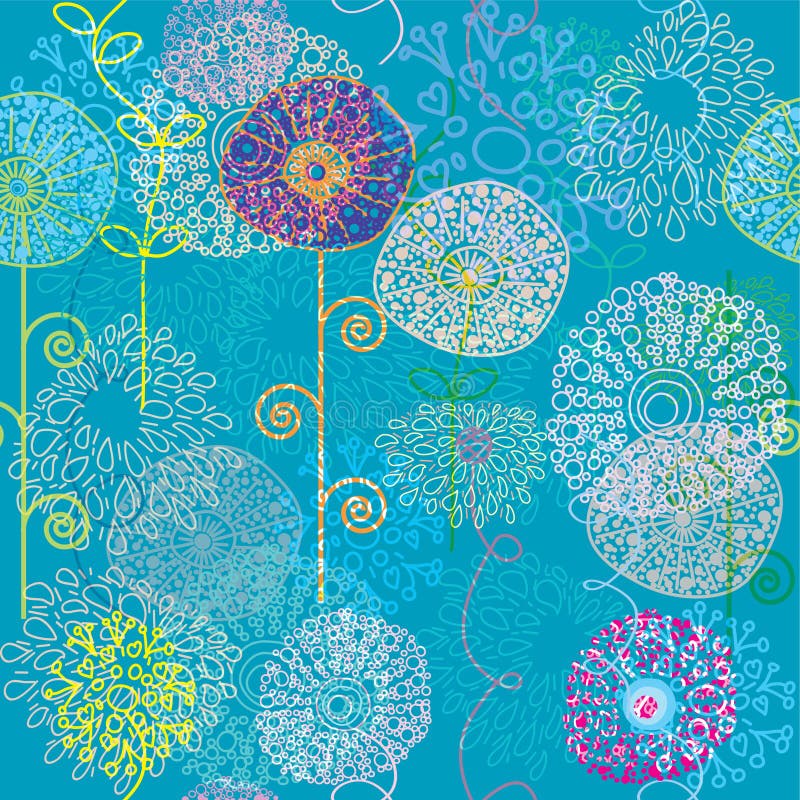 Seamless colorful floral pattern