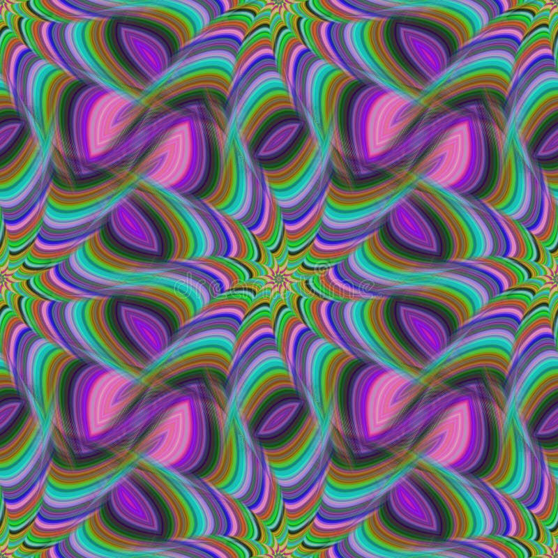 Seamless colorful fractal pattern background vector illustration