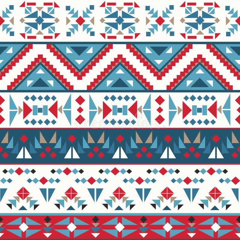 Seamless colorful navajo pattern