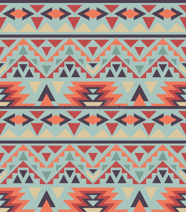 Seamless colorful navajo pattern