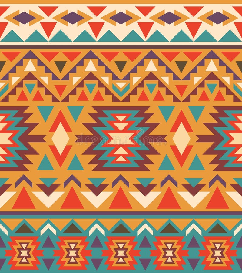 Seamless Colorful Navajo Pattern Stock Vector - Illustration of culture ...
