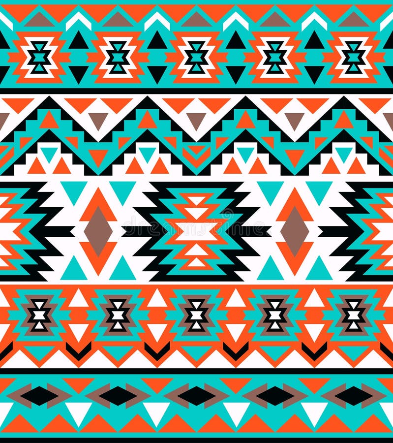 Seamless colorful navajo pattern