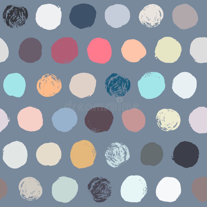 Seamless colorful polka dot pattern.