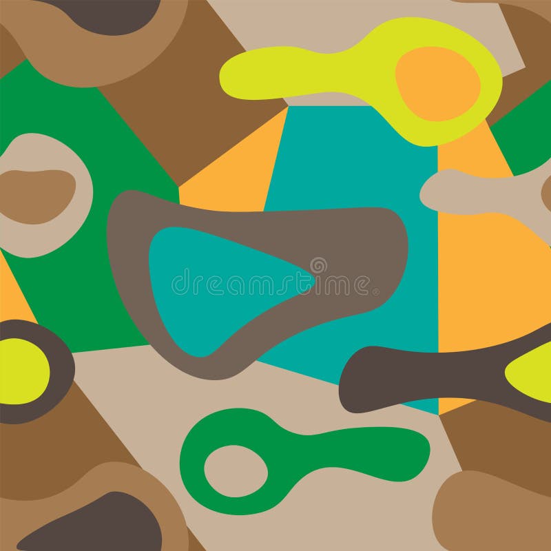 Seamless cute vector pattern with shapes vector illustration