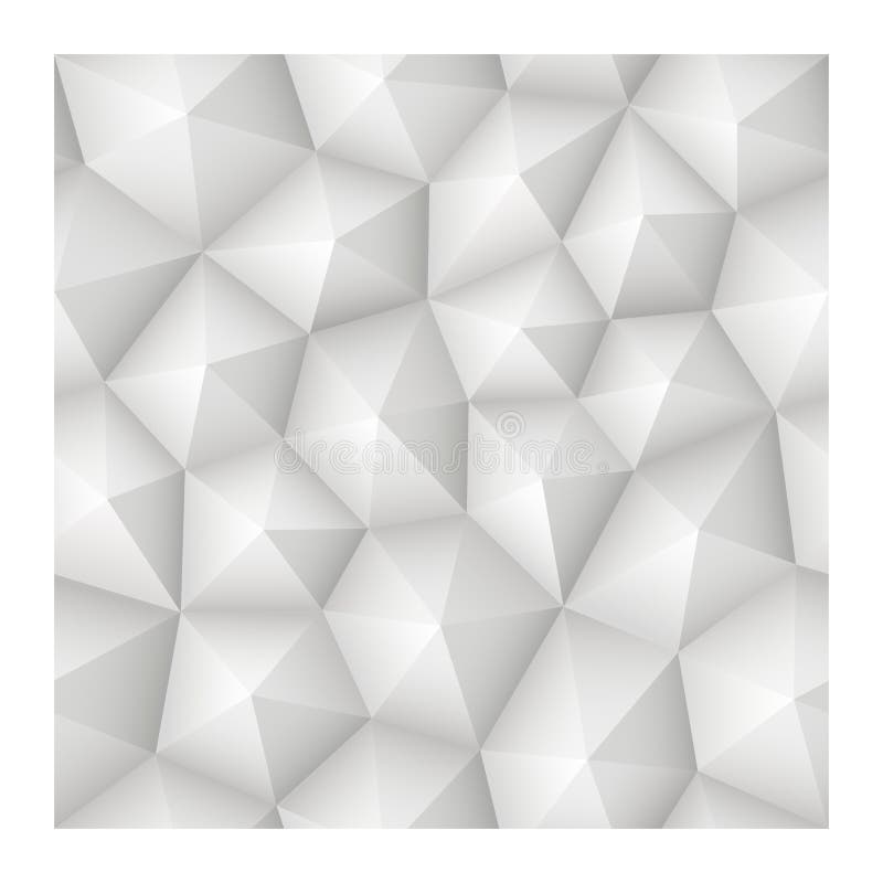 Seamless 3d geometric abstract vector white texture with low pol