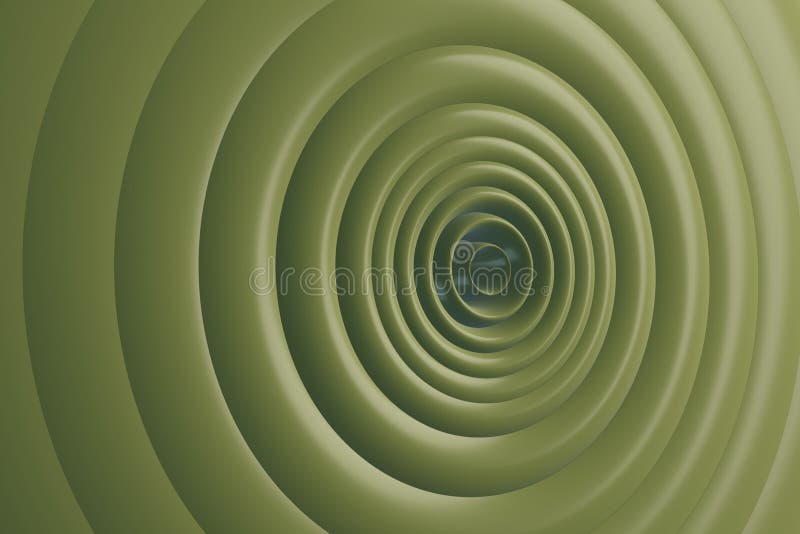 3d Illustration, Green Color Geometric Round Pattern Background