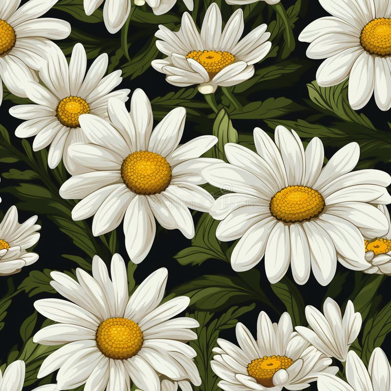 Delicate Daisy Dance Seamless Beauty royalty free illustration