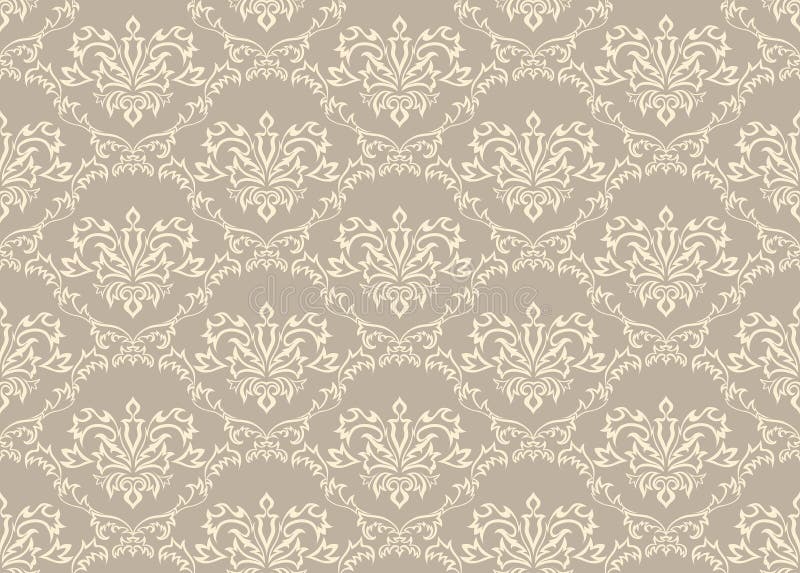 Seamless damask background stock vector. Illustration of decors - 8744495