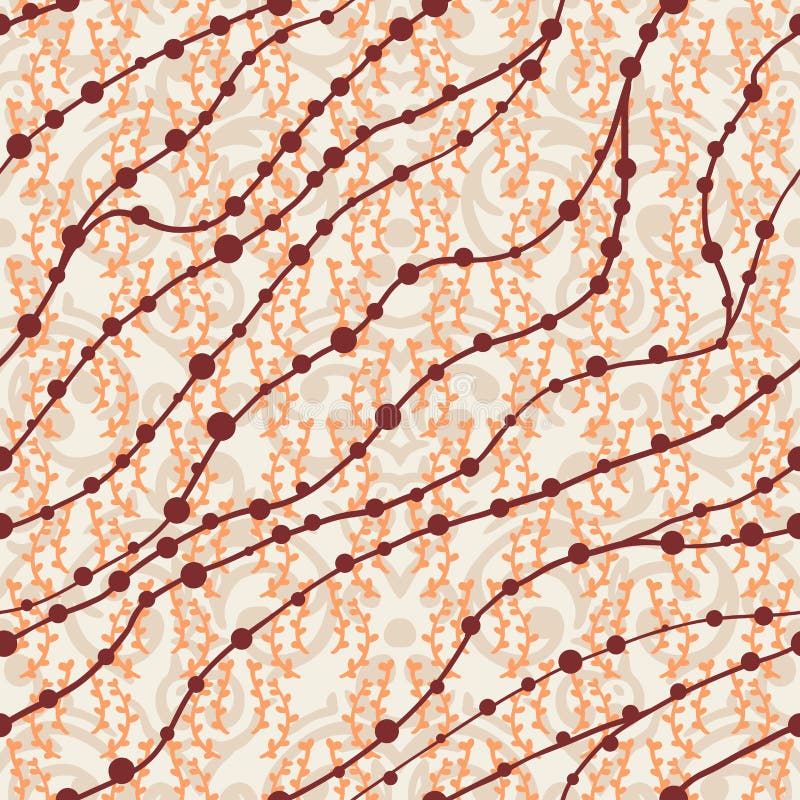 Seamless Bordeaux Damask Pattern Stock Vector Illustration of repeat