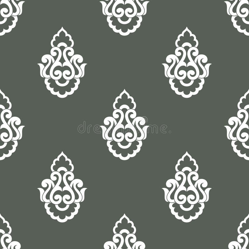 Damask Paisley Seamless Pattern Henna Stock Vector Illustration of