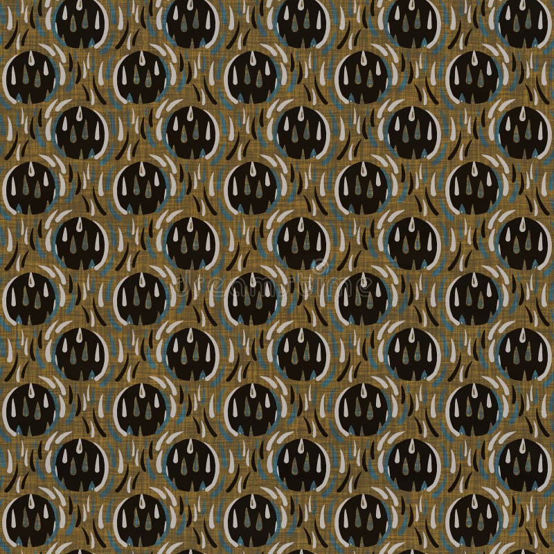 Seamless Dark Dotty Linen Background. Moody Dye Wash Circle Texture ...