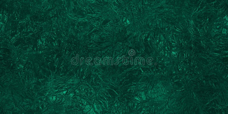 Seamless dark emerald green wrinkled metallic foil Christmas tissue wrapping paper sheet background texture