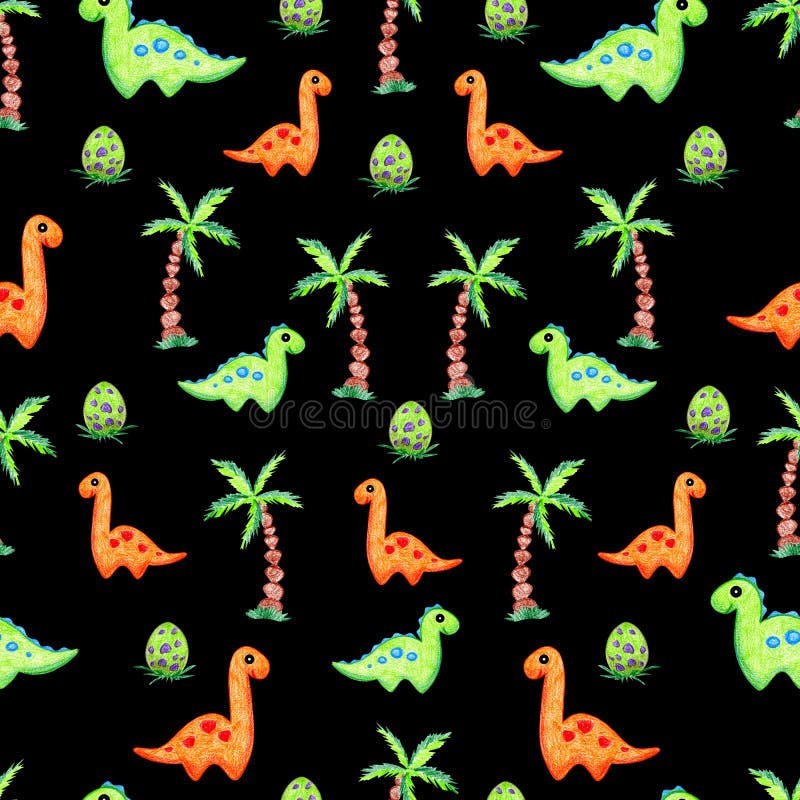 Seamless Dinosaurs m?nstrar vektor illustrationer Seamless Dinosaurs m?nstrar vektor illustrationer