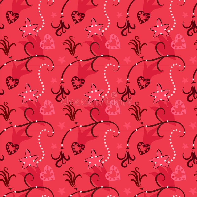 Seamless doodle love texture