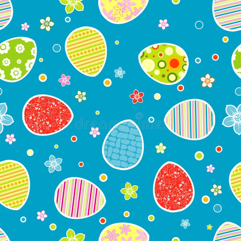 Seamless Easter Pattern with Rabbits Stock Vector Illustration of
