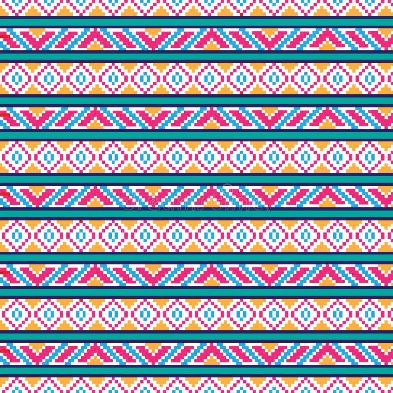 Seamless ethnic pattern stock illustration. Illustration of embroidered ...