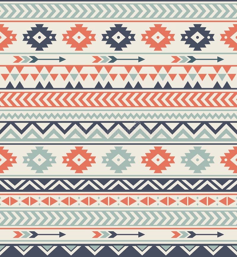 Seamless Ethnic Pattern Textures. Native American Pattern. Pink and ...