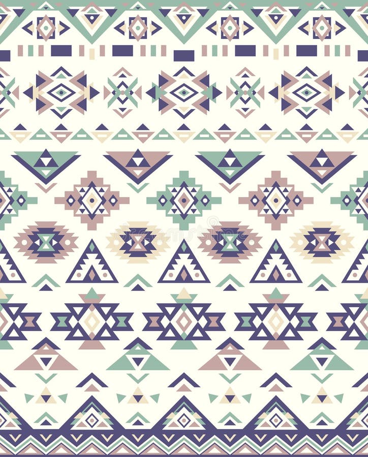 Seamless Ethnic Pattern Textures. Native American Pattern. Green and ...