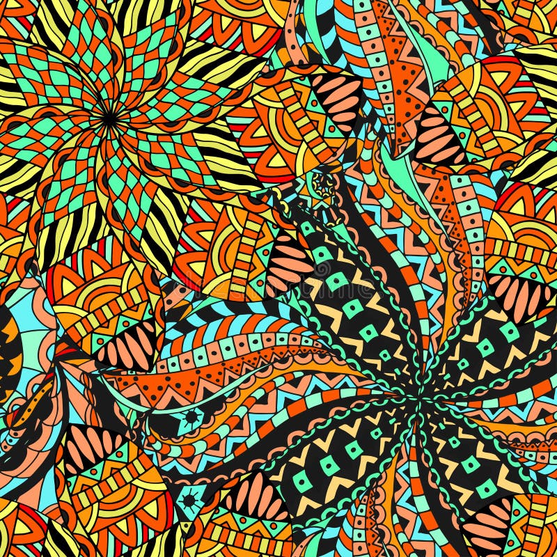 Seamless etnik Pattern stock vector. Illustration of ornamental 65504964