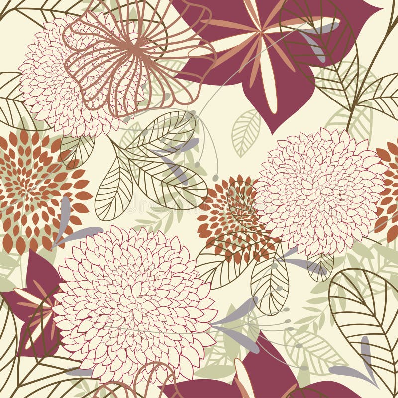 Seamless floral background royalty free illustration