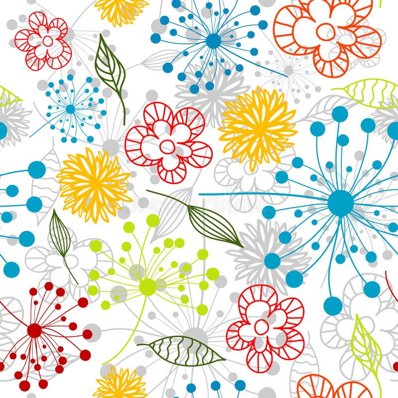 Floral Spring Seamless Pattern Season Stock Vector Illustration Of