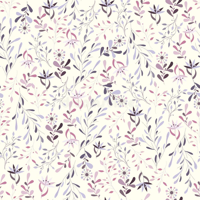 Seamless Floral Pattern Scandinavian Texture Of Flowers On A White Background Textile Pattern For Fabric Tile Paper Stock Vector Illustration Of Style Decorative 161069504