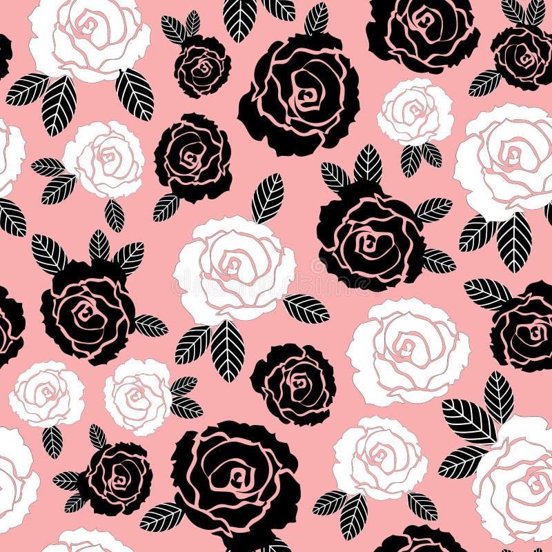 Vector Floral seamless pattern with roses