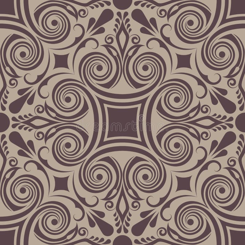 Seamless floral swirly ornament