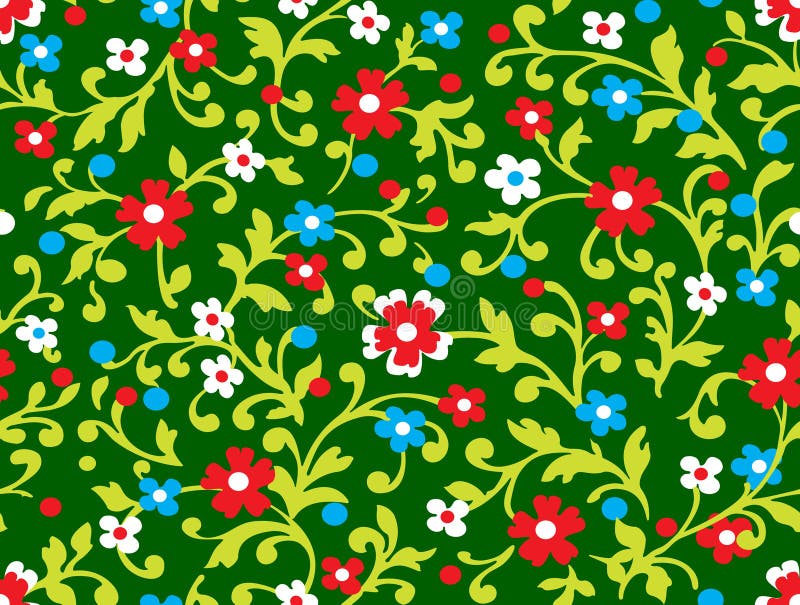 Seamless floral texture vector illustration