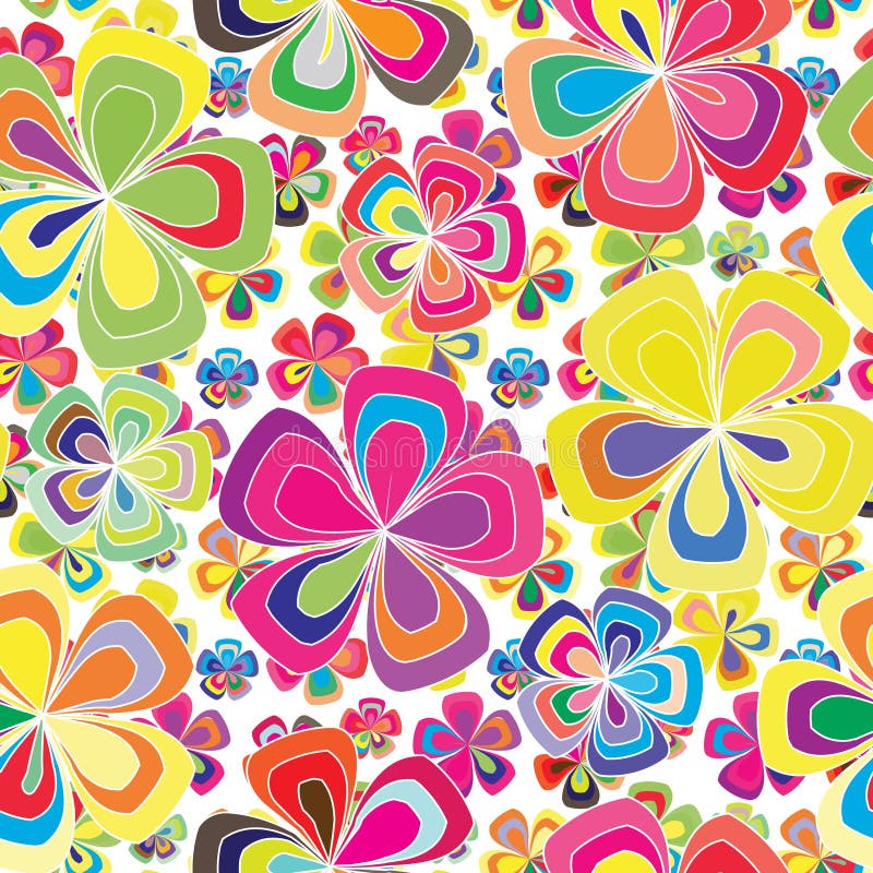 Abstract Seamless Floral Pattern (vector) Stock Vector - Illustration ...