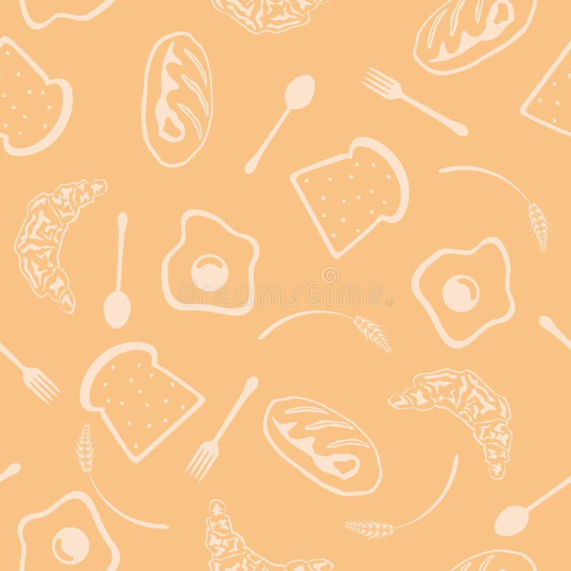 Seamless food background stock illustration